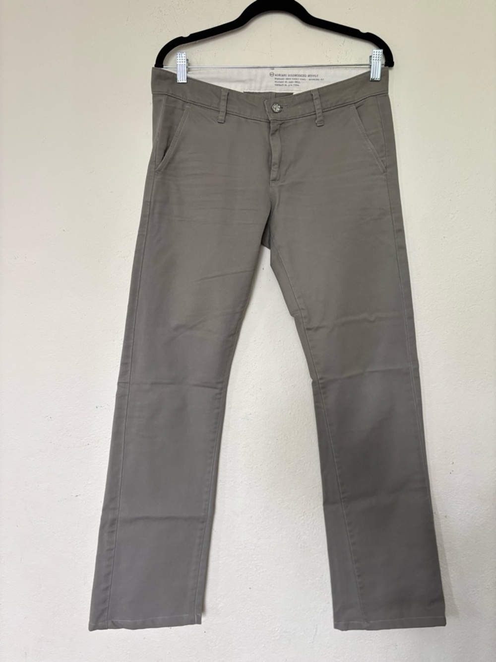 Ag Adriano Goldschmied Olive-Taupe Straight Pants